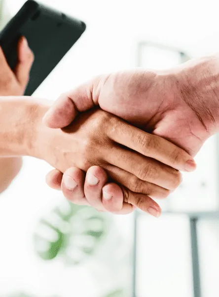 Multiracial Group Young Creative People Smart Casual Wear Discussing Business Shaking Hands Together 1